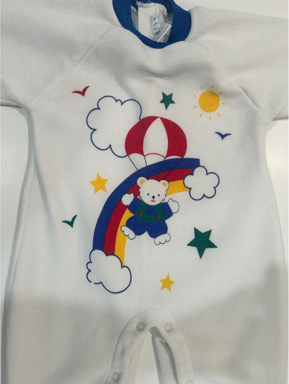1990s Vintage Bear Rainbow Romper 18 Months
